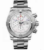 Replica Breitling Super Avenger II Stainless Steel with White Face 48mm Mens Watch